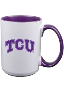 TCU Horned Frogs Inner Color Ceramic Mug - White