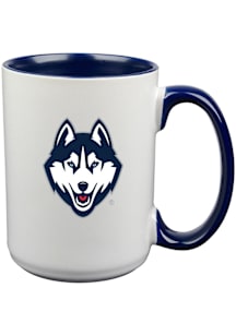 UConn Huskies Inner Color Ceramic Mug - White
