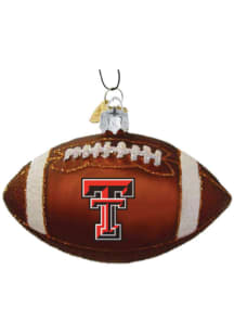 Texas Tech Red Raiders football-shaped glass Ornament