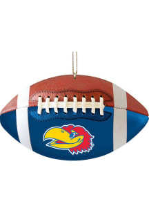 Kansas Jayhawks football shaped Ornament