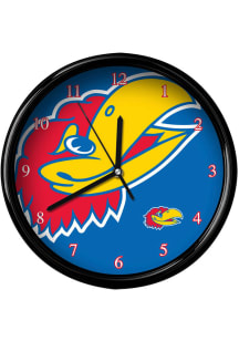 Kansas Jayhawks large team logo Wall Clock