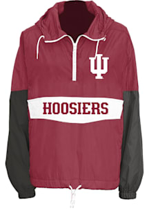Something Inked Indiana Hoosiers Mens Red Candy Stripe Light Weight Jacket