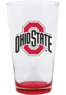 Ohio State Buckeyes team color on bottom of glass Pint Glass