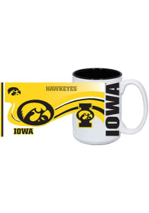 Yellow Iowa Hawkeyes full wrap design Mug