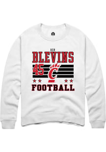Ben Blevins Rally Mens White Cincinnati Bearcats NIL Striped Player Crew