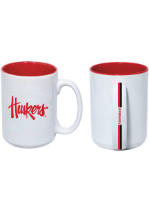 Nebraska Cornhuskers striped handle Mug