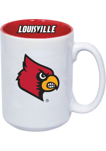 Louisville Cardinals striped handle Mug