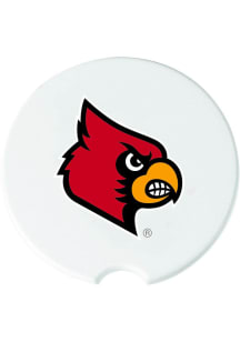 Louisville Cardinals ceramic Car Coaster - Red