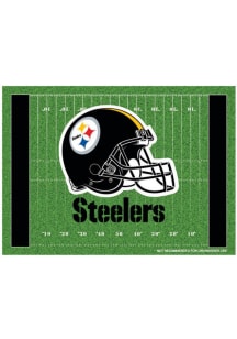 Pittsburgh Steelers helmet on football field background Cutting Board