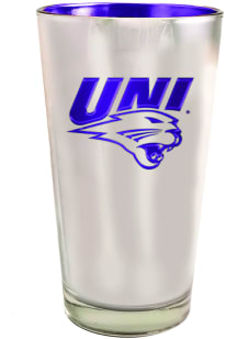 Northern Iowa Panthers Shiny chrome-like finish Pint Glass