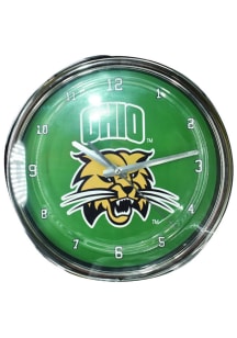 Ohio Bobcats chrome frame Wall Clock