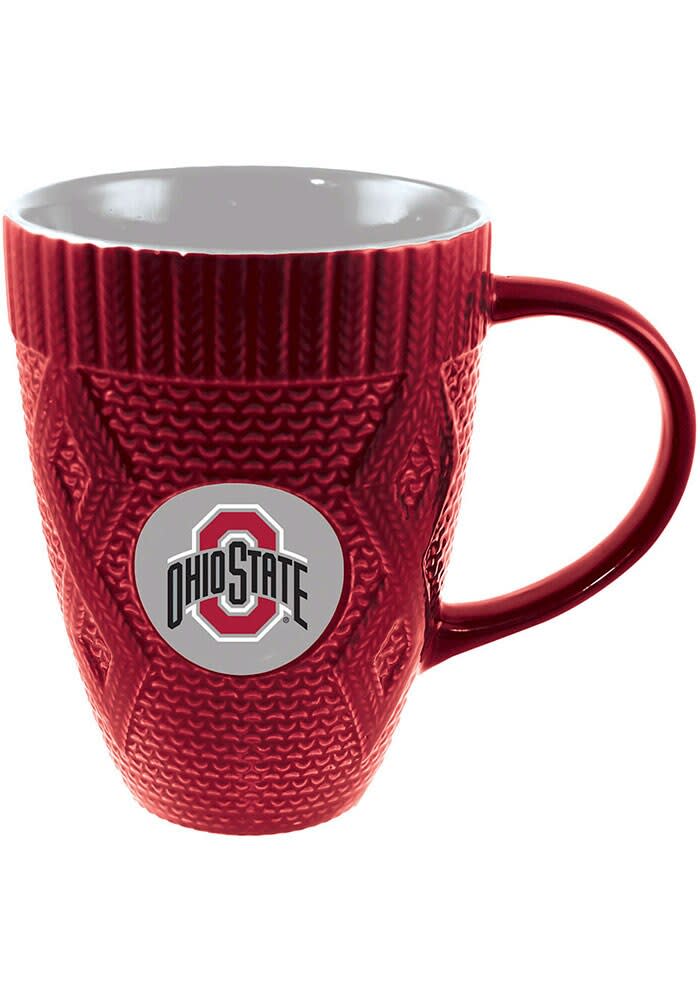 Ohio State Red Mug w/Multiple Logos. 16oz