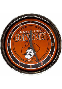 Oklahoma State Cowboys chrome frame Wall Clock