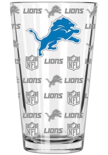 Detroit Lions Sandblasted Design Pint Glass