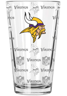 Minnesota Vikings Sandblasted Design Pint Glass