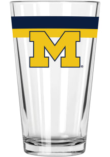 Blue Michigan Wolverines 16 oz. Pint Glass