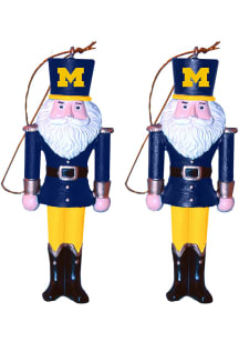 Blue Michigan Wolverines 2 Pack Ornament