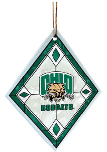 Ohio Bobcats Hand-Painted Art Glass Ornament