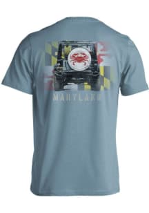 Maryland Blue Wheel Covered Short Sleeve T Shirt