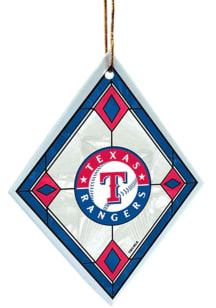 Texas Rangers Art Glass Ornament