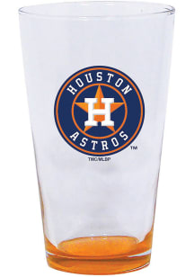 Houston Astros team color on bottom of glass Pint Glass