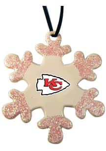 Kansas City Chiefs Glitter Snowflake Ornament