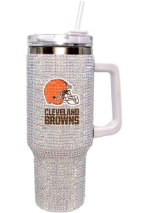 Cleveland Browns Bling 40 oz Stainless Steel Tumbler - Orange