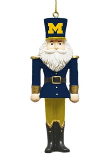 Yellow Michigan Wolverines Nutcracker Style Ornament