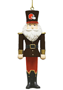 Cleveland Browns Nutcracker Style Ornament - Orange