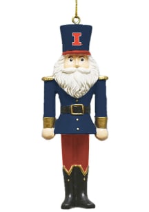 Orange Illinois Fighting Illini Nutcracker Ornament