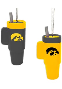 Black Iowa Hawkeyes Colossal Ornament