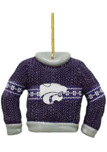 Purple K-State Wildcats Ugly Sweater Ornament