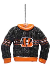 Cincinnati Bengals Ugly Sweater Ornament - Black