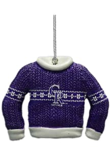 Colorado Rockies Ugly Sweater Ornament - Purple
