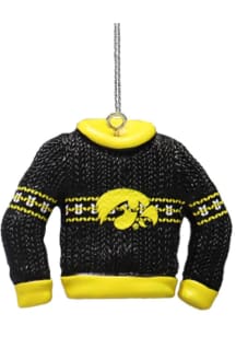 Black Iowa Hawkeyes Ugly Sweater Ornament