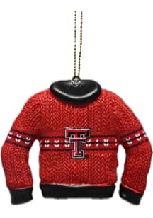 Texas Tech Red Raiders Ugly Sweater Ornament - Red