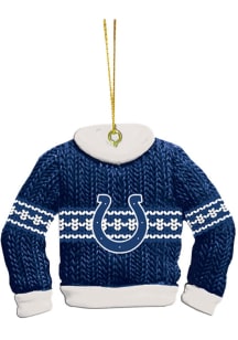Indianapolis Colts Ugly Sweater Ornament - Blue