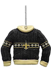 New Orleans Saints Ugly Sweater Ornament - Black
