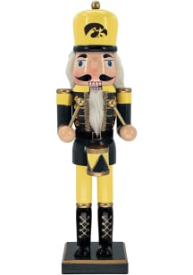 Black Iowa Hawkeyes 14&quot; Nutcracker Decor