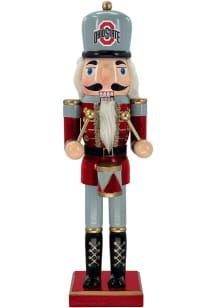 Red Ohio State Buckeyes 14&quot; Nutcracker Decor