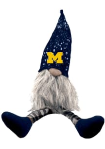 Yellow Michigan Wolverines Shelf Sitter Gnome Decor