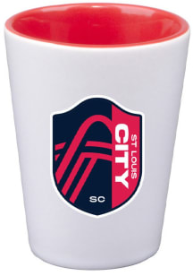 St Louis City SC 2oz Inner Color White Ceramic Shot Glass