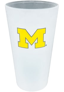 Michigan Wolverines 16 oz White Frosted Pint Glass