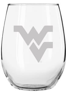 West Virginia Mountaineers 15 oz Etched Logo Stemless Wine Glass