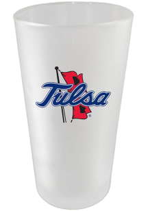 Tulsa Golden Hurricane 16 oz Frosted Color Logo Pint Glass