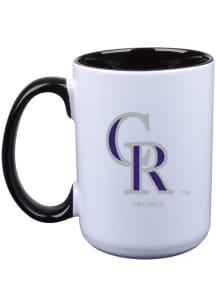 Colorado Rockies 15oz Ceramic Ceramic Mug - White