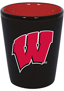 Wisconsin Badgers 2oz Matte Black Shot Glass