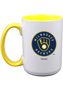 Milwaukee Brewers 15oz Ceramic Ceramic Mug - White