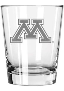 Minnesota Golden Gophers 15oz Etched Logo Rock Glass
