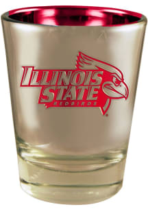 Illinois State Redbirds 2oz Silver Electroplated Shot Glass